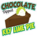 Signmission Chocolate Dipped Key Lime Pie Concession Stand Food Truck Sticker, D-24 Chocolate Key Lime Pie D-DC-24 Chocolate Dipped Key Lime Pie19